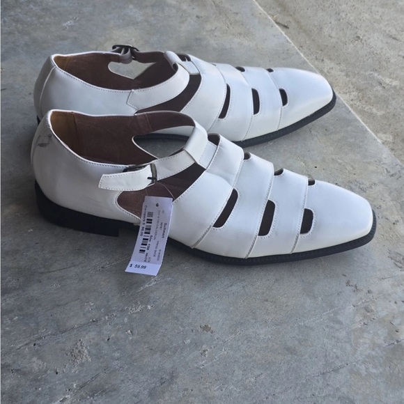 Stacy Adams Leather Sandals Sz 13M Calderon White City Men\'s New main image 4